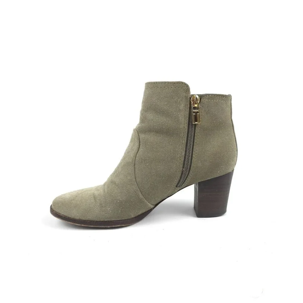 TORY BURCH Sabe Suede Ankle Bootie Preppy French Girl Old Money Quiet Luxury 6.5